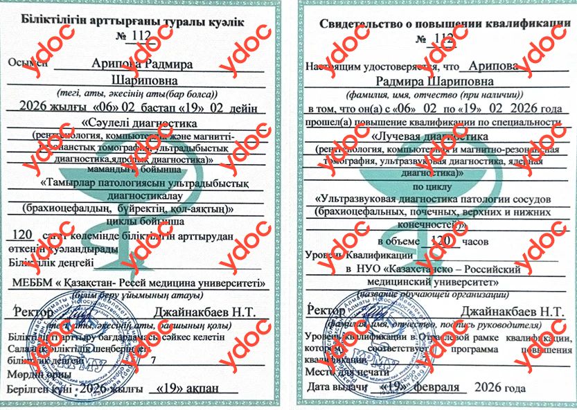Документы и фотографии - Арипова Р. Ш.