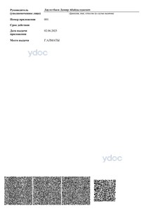 Приложение к лицензии Приложение к лицензии