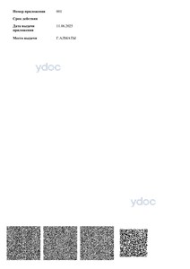 Приложение к лицензии Приложение к лицензии