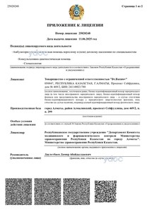 Приложение к лицензии Приложение к лицензии