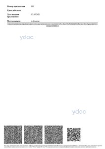 Приложение к лицензии Приложение к лицензии