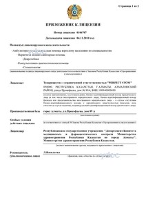 Приложение к лицензии