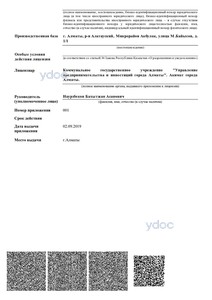 Приложение к лицензии Приложение к лицензии