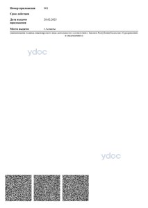 Приложение к лицензии