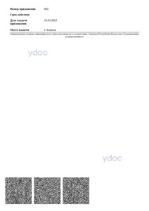 Приложение к лицензии