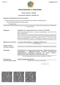 Приложение к лицензии