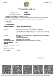 Лицензияға қосымша