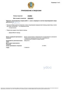 Лицензияға қосымша Лицензияға қосымша
