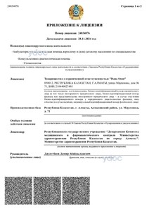 Лицензияға қосымша Лицензияға қосымша