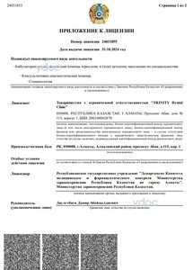 Приложение к лицензии