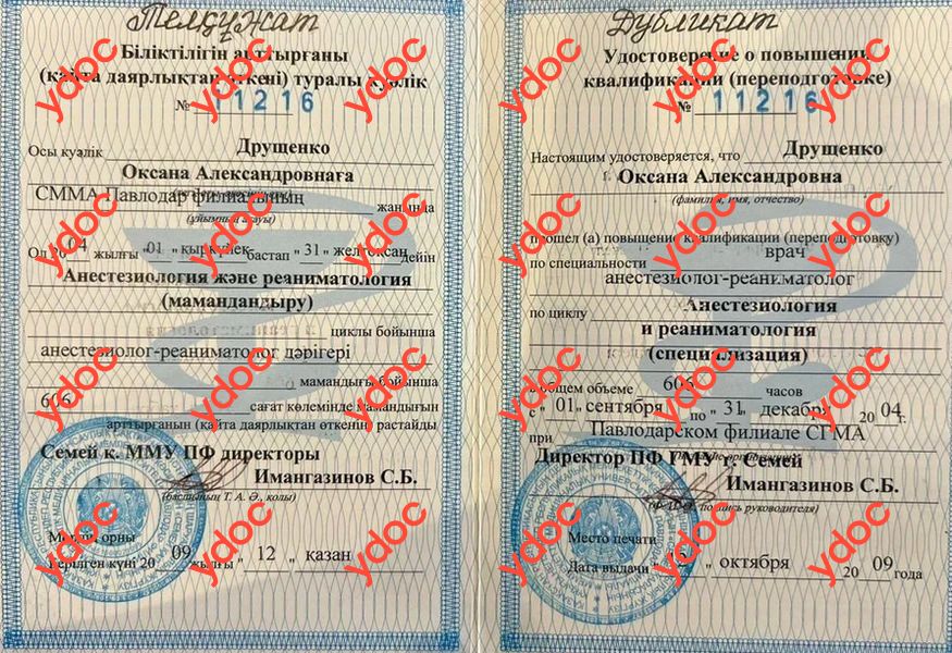 Құжаттар мен фотосуреттер - Друщенко О. А.