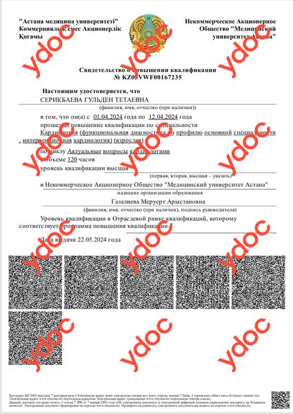 Документы и фотографии - Серикбаева Г. Т.