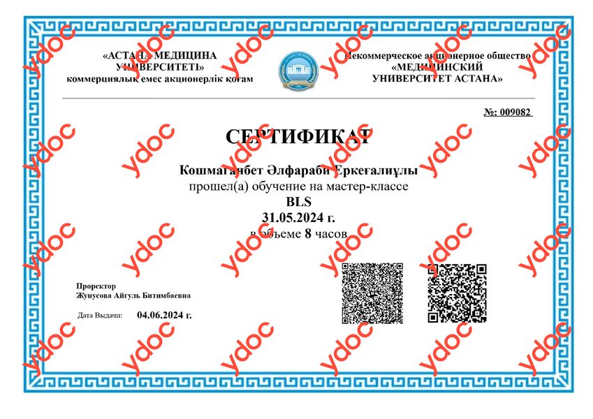 Документы и фотографии - Кошмаганбет А. Е.