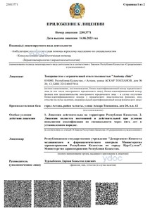 Приложение к лицензии Приложение к лицензии