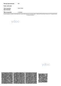 Приложение к лицензии