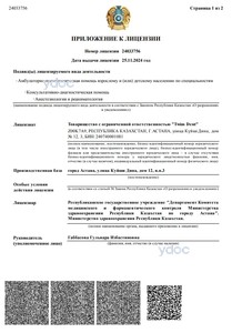 Приложение к лицензии