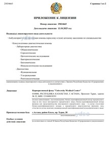 Приложение к лицензии