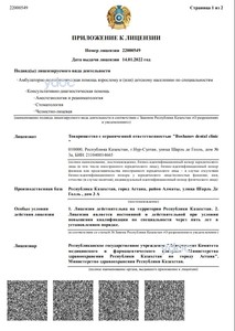 Приложение к лицензии