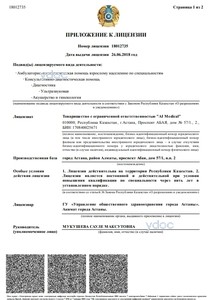 Приложение к лицензии Приложение к лицензии