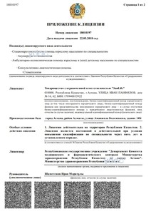 Приложение к лицензии