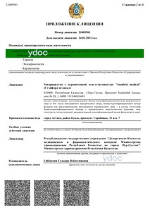 Приложение к лицензии