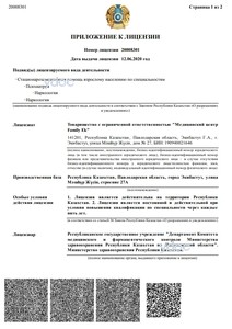 Приложение к лицензии