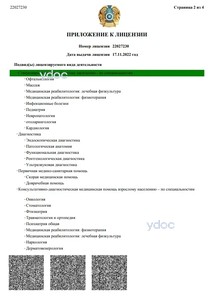 Приложение к лицензии Приложение к лицензии