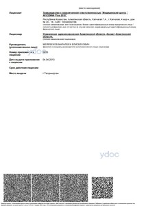 Приложение к лицензии Приложение к лицензии