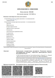 Приложение к лицензии Приложение к лицензии