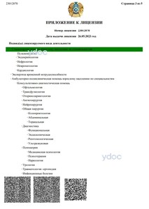 Приложение к лицензии Приложение к лицензии