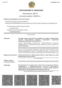 Приложение к лицензии Приложение к лицензии