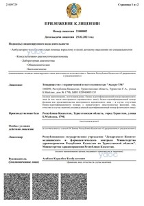 Приложение к лицензии Приложение к лицензии