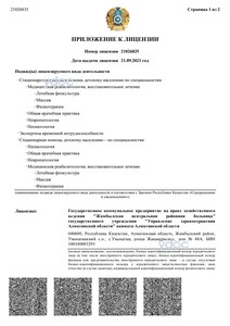 Приложение к лицензии Приложение к лицензии